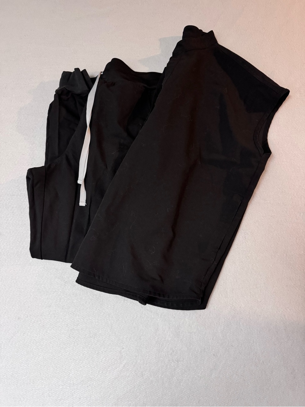Figs Black Scrub Set Womens Large